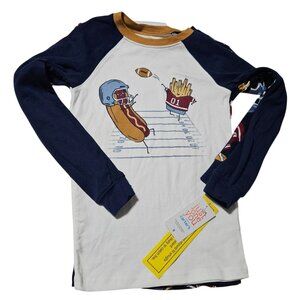 Carters Just One You Boys Football Pajama T-Shirt Set Size 8 2 Piece Tees